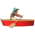 🚣🏽‍♂️ man rowing boat: medium skin tone display on Apple